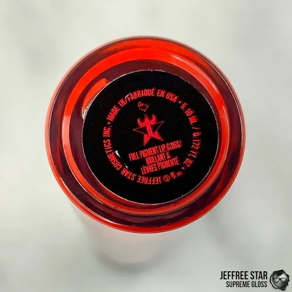 JEFFREE STAR HALLOWEEN 21 SUPREME GLOSS FULL PIGMENT LIP COLOR DEVIL HORNS RED